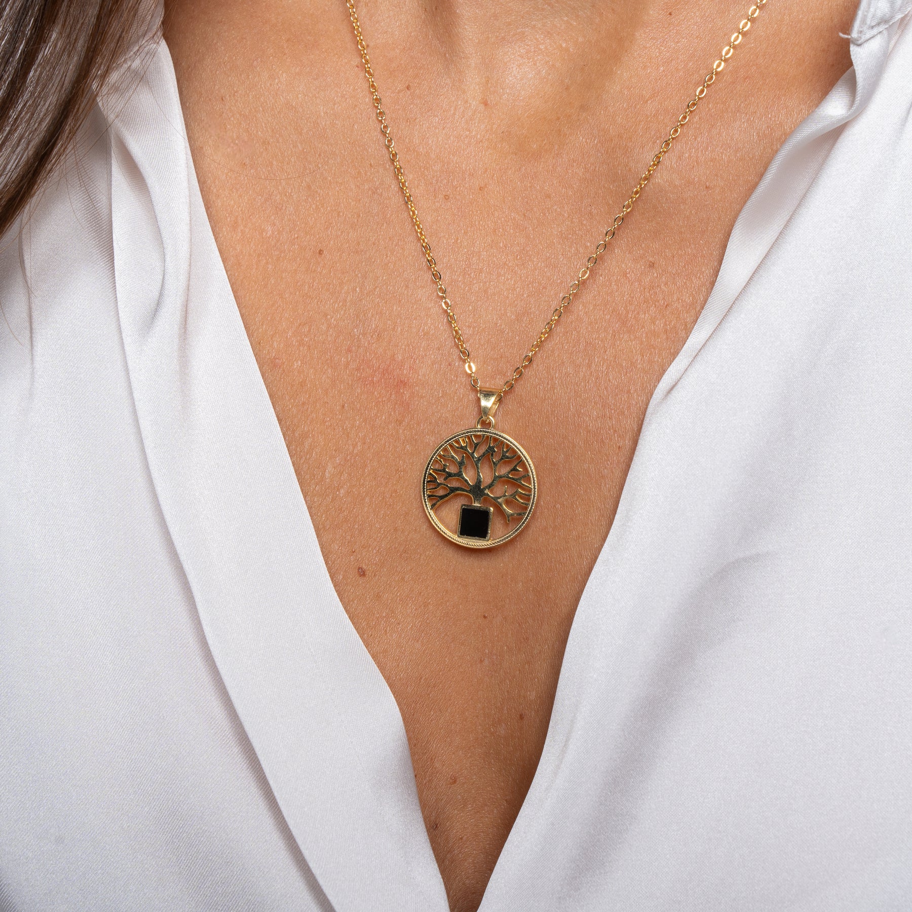 thumbnail image 2 of 9ct Yellow Gold Tree Of Life Pendant Necklace – No Stone, Handmade, Jewellerybox 2 of 4